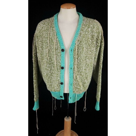 Andersson Bell Milton22 Heavy Wool Cardigan Size L Green NWT - Picture 4 of 16